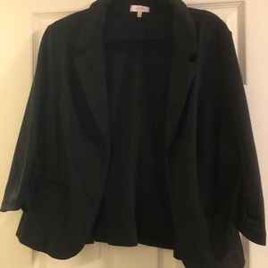 SIZE 1X BLACK CANDIES KNIT BLAZER